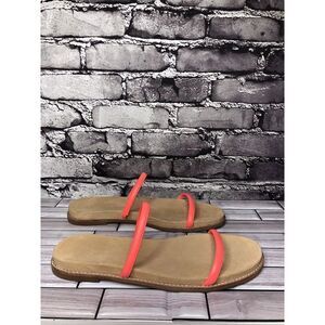 Madewell Paris Electric Pink Leather Casual Flat Slides Sandals Women’s 9US/40EU